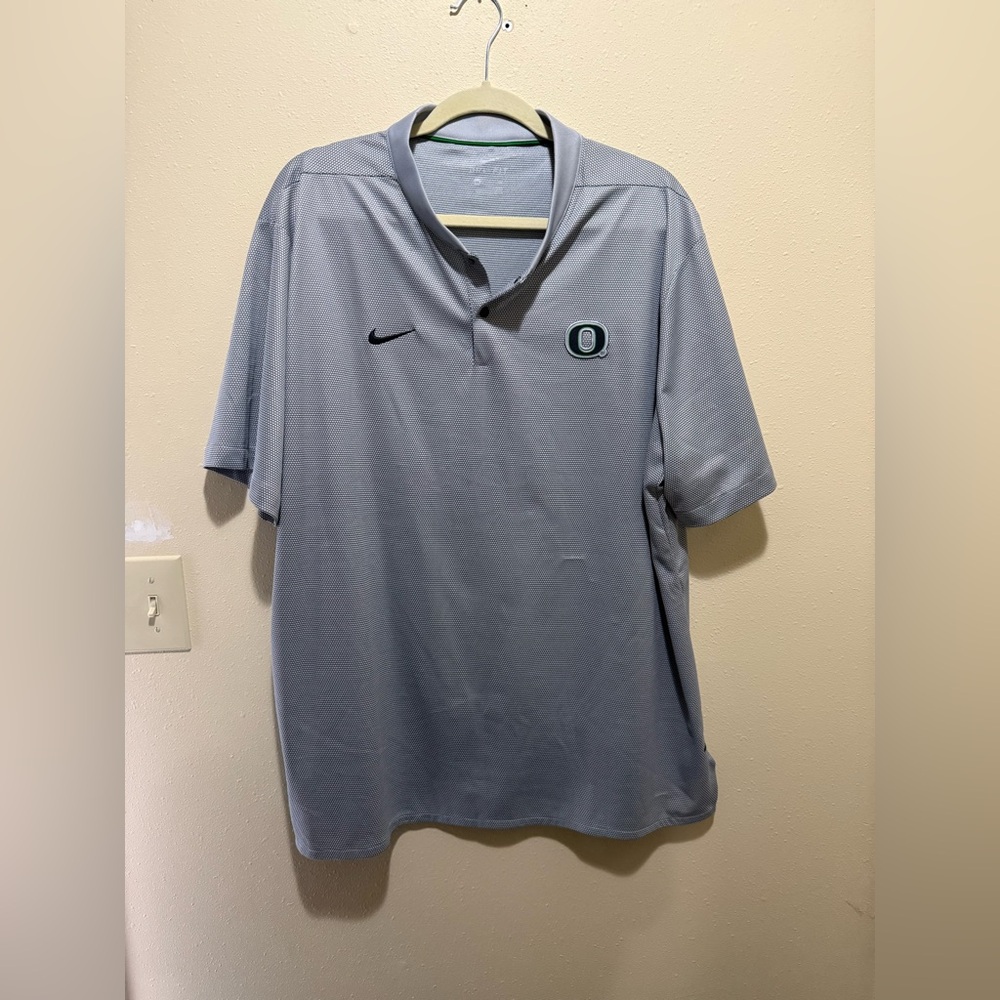 Nike Light Gray Men's Polo Shirt Oregon Ducks